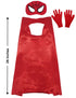 BookMyCostume Spider Web Hero Cape with Eye Mask and Gloves Set for Kids | Red Superhero Dress-Up Accessories | Halloween Fancy Dress Accessory Set & Birthday Gift | Age 3–8 Years