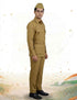 Subhash Chandra Bose Freedom Fighter Kids Fancy Dress Costume - Khaki