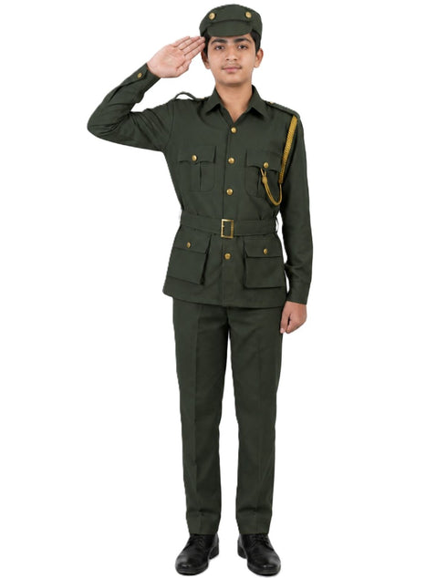 Indian Army Soldier Profession Community Helper Kids Fancy Dress Costume