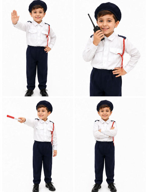 Traffic Police Indian Community Helpers Fancy Dress Costume for Kids
