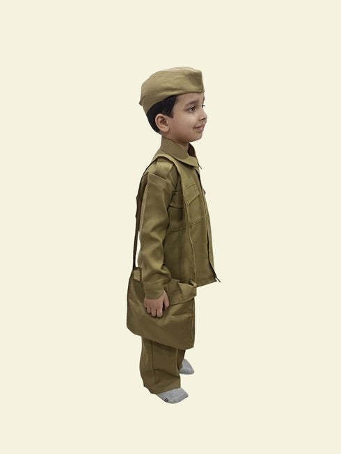 BookMyCostume Indian Postman Dakiya Community Helper Classic Kids Fancy Dress Costume