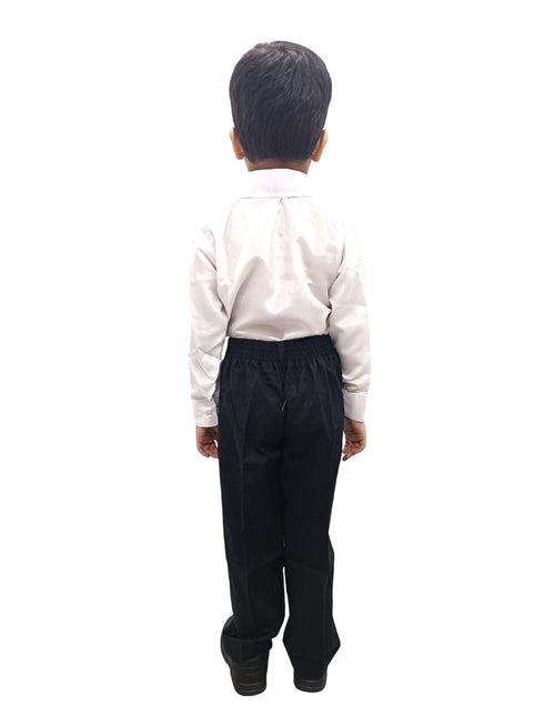 BookMyCostume Black Pant and White Shirt Combo for Boys Kids Fancy Dress Costume
