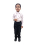 BookMyCostume Black Pant and White Shirt Combo for Boys Kids Fancy Dress Costume
