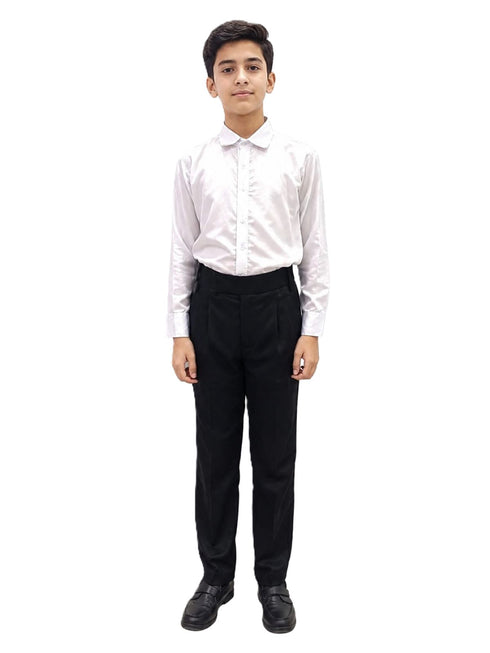 Black Pant and White Shirt Combo for Boys Kids Fancy Dress Costume