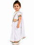 Tri Colored Tricolor Tiranga Border Saree Independence Day Patriotic for Girls Kids & Adult Girls Fancy Dress Costume