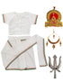 BookMyCostume Mother India Bharat Mata Saree for Patriotic Independence Day Kids Fancy Dress Costume 6 Pc Set