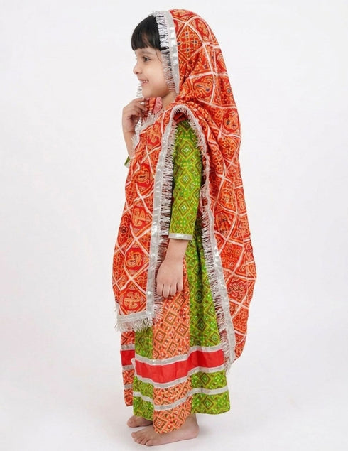 Rajasthani Indian State Fancy Dress Costume for Girls and Females | Without Jewelry