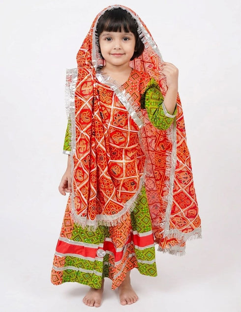 Rajasthani Indian State Fancy Dress Costume for Girls and Females | Without Jewelry