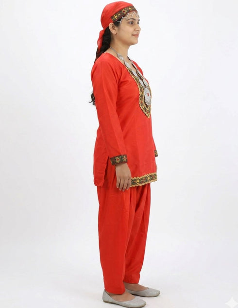 Kashmiri Indian State Fancy Dress Costume for Girls and Females