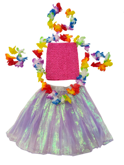 Hawaiian Hula Fancy Dress Costume for Girls and Females