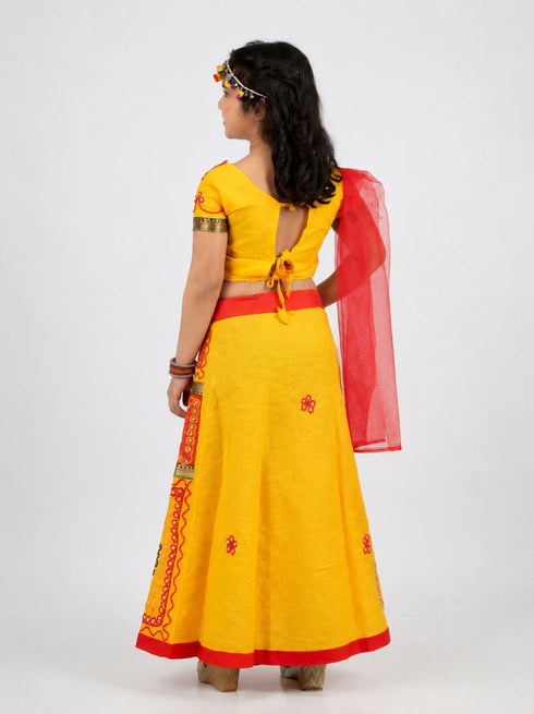Radha Gujarat Garba Navratri Indian State Fancy Dress Costume for Girls and Women