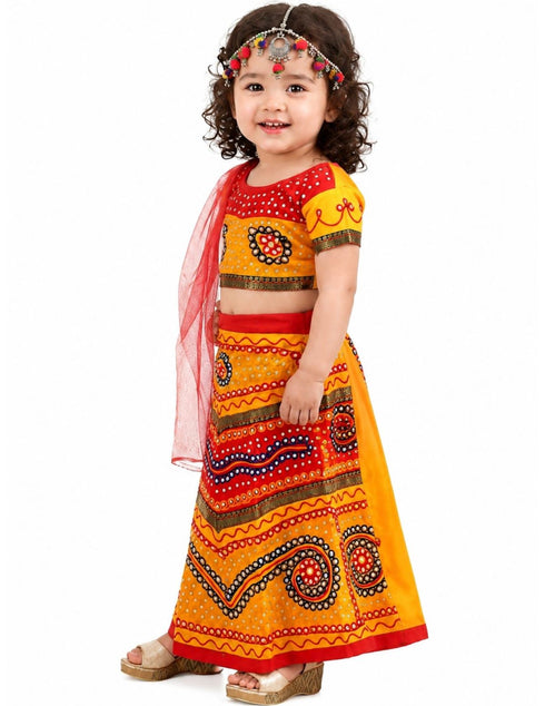 Radha Gujarat Garba Navratri Indian State Fancy Dress Costume for Girls and Women