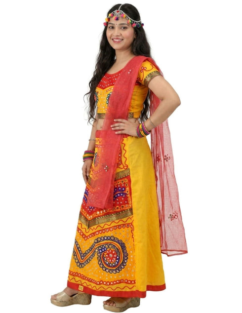 Radha Gujarat Garba Navratri Indian State Fancy Dress Costume for Girls and Women