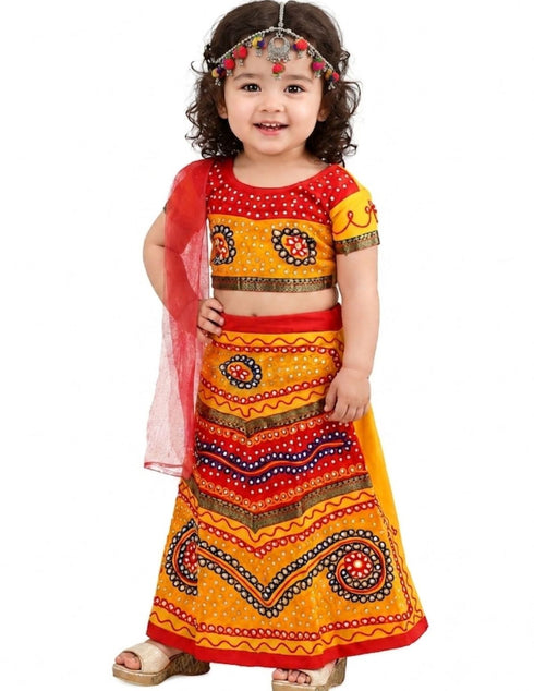 Radha Gujarat Garba Navratri Indian State Fancy Dress Costume for Girls and Women