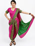 Maharashtrian Marathi Kasta Saree Lavani Dance Fancy Dress Costume for Girls & Women
