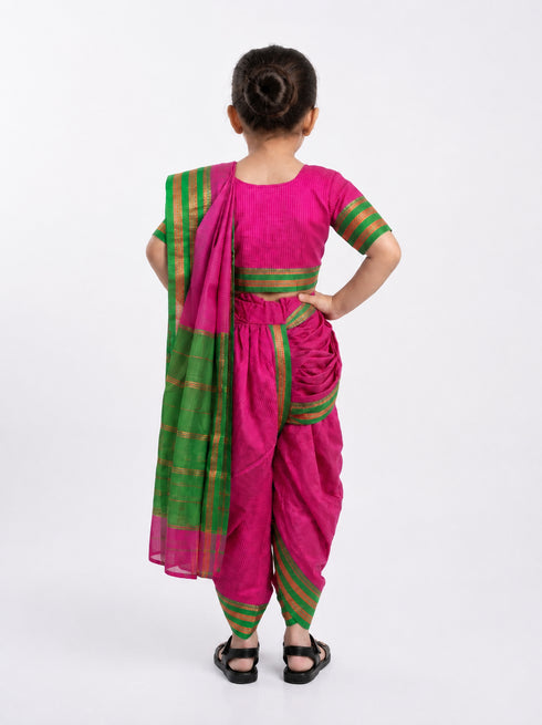 Maharashtrian Marathi Kasta Saree Lavani Dance Fancy Dress Costume for Girls & Women
