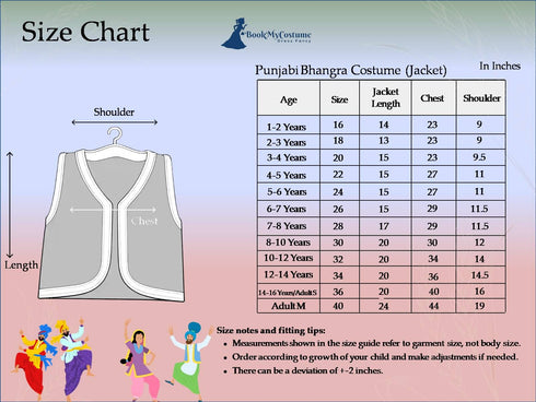 Punjabi Folk Dance Costume Bhangra for Boys and Men