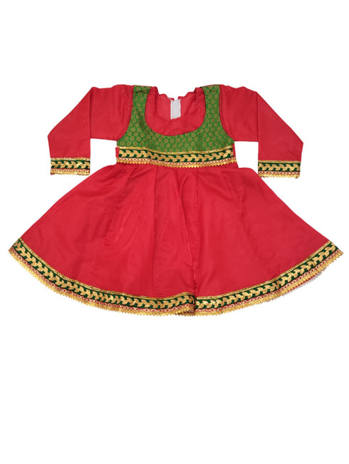 BookMyCostume Kathak Indian Classical Dance Costume for Girls | Kids & Adults | Without Jewellery Fancy Dress Costume