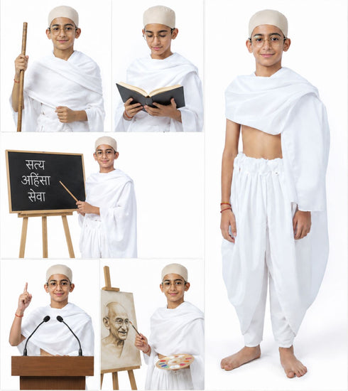 Mahatma Gandhi Father of the Nation Freedom Fighter Kids Fancy Dress | Mahatma Gandhi Costume for Kids