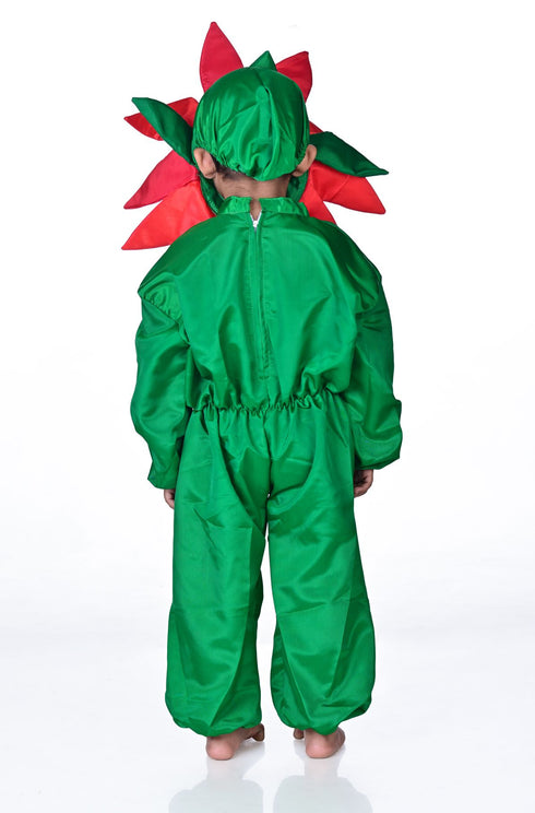 BookMyCostume Red Flower Kids Fancy Dress Costume