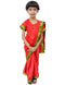Book My Costume Teacher Red Saree Professio  For Girls & Women Fancy Dress Costume