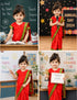 Teacher Red Saree Professio For Girls & Women Fancy Dress Costume