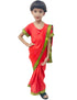 Book My Costume Teacher Red Saree Professio  For Girls & Women Fancy Dress Costume