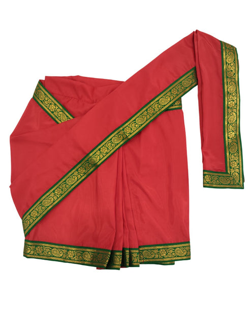 Book My Costume Teacher Red Saree Professio  For Girls & Women Fancy Dress Costume
