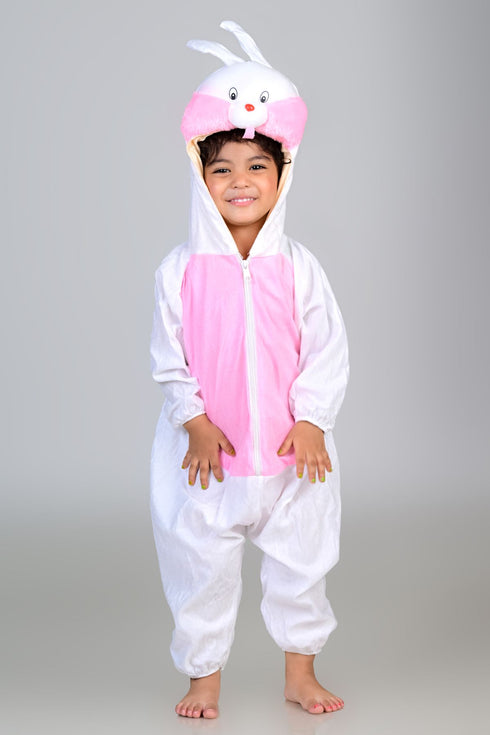 BookMyCostume White & Pink Rabbit Bunny Cute Animal Costume | For Kids Fancy Dress Costume