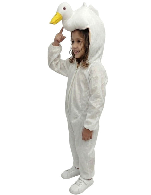 White Swan Duck Aquatic Bird Kids Fancy Dress Costume for Boys and Girls - Cute Animal Theme Outfit for School Competitions, Annual Functions & Halloween Parties Kids Fancy Dress Costume