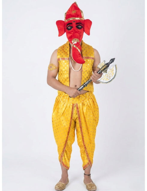 Shri Ganesha Hindu God Ganesh Chaturthi Role Play Kids & Adults Fancy Dress Costume