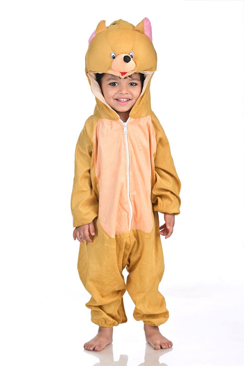 BookMyCostume Naughty Mouse Brown Cartoon Animal Kids Fancy Dress Costume