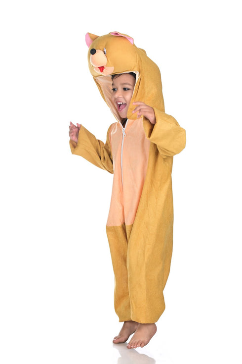 BookMyCostume Naughty Mouse Brown Cartoon Animal Kids Fancy Dress Costume