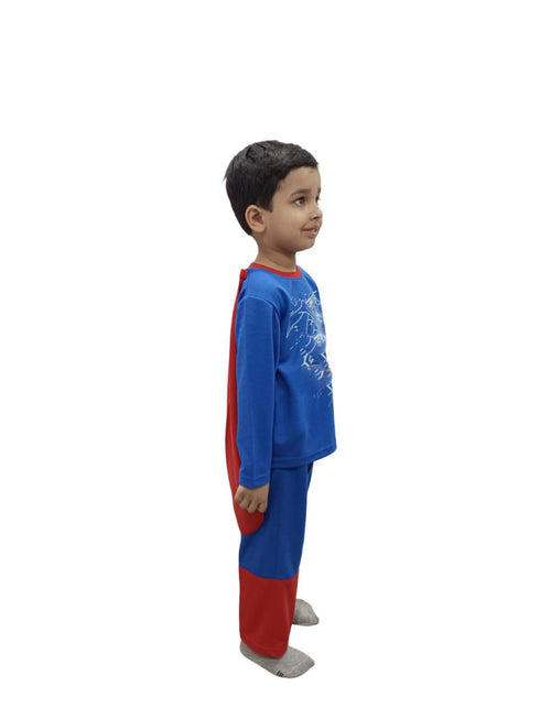 Supreme Man Comic Superhero Fancy Dress Costume for Kids - Premium