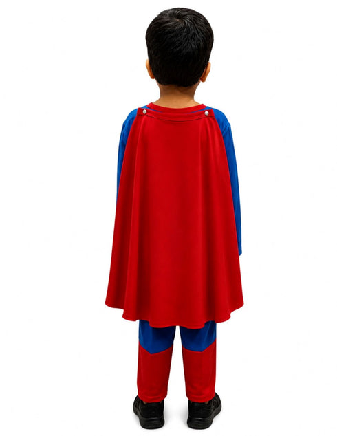 Supreme Man Comic Superhero Fancy Dress Costume for Kids - Premium