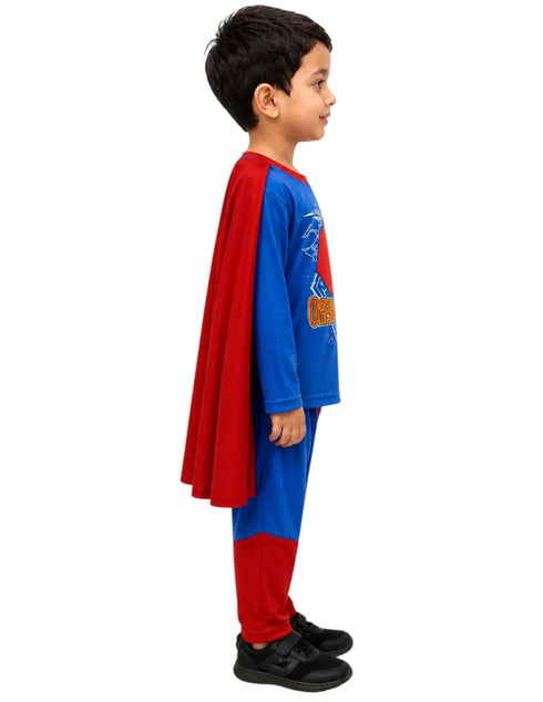 Supreme Man Comic Superhero Fancy Dress Costume for Kids - Premium