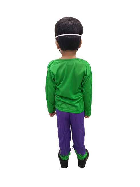 The Green Smasher Superhero Kids Fancy Dress Costume with Mask | Standard