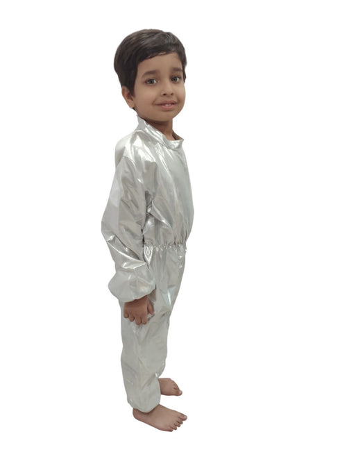 BookMyCostume Silver Jumpsuit Fancy Dress Costume