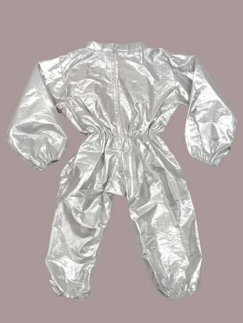 BookMyCostume Silver Jumpsuit Fancy Dress Costume