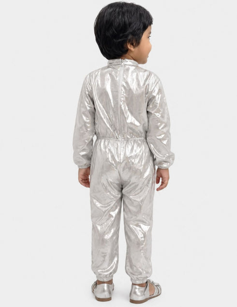 Silver Jumpsuit Fancy Dress Costume