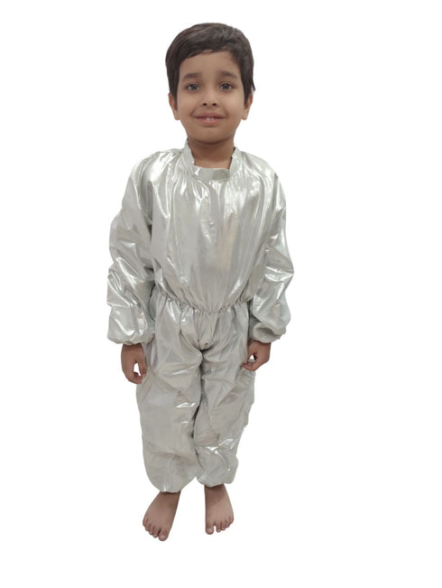 BookMyCostume Silver Jumpsuit Fancy Dress Costume
