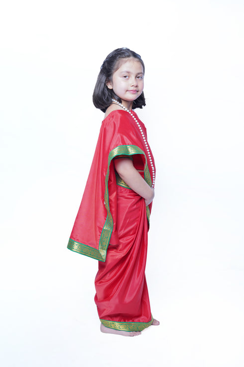 School/College Principal Professional Kids Saree Fancy Dress Costume