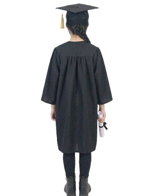 Black Graduate Convocation Degree Graduation Day Gown & Cap Kids & Adults Fancy Dress Costume