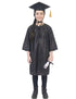 Black Graduate Convocation Degree Graduation Day Gown & Cap Kids & Adults Fancy Dress Costume