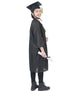 Black Graduate Convocation Degree Graduation Day Gown & Cap Kids & Adults Fancy Dress Costume
