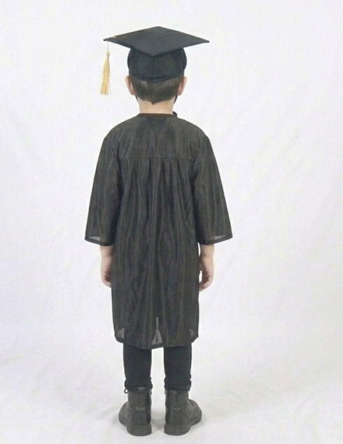 Black Graduate Convocation Degree Graduation Day Gown & Cap Kids & Adults Fancy Dress Costume