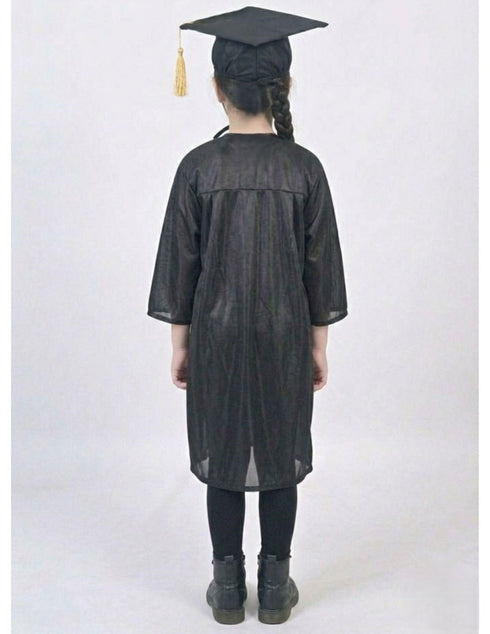 Black Graduate Convocation Degree Graduation Day Gown & Cap Kids & Adults Fancy Dress Costume