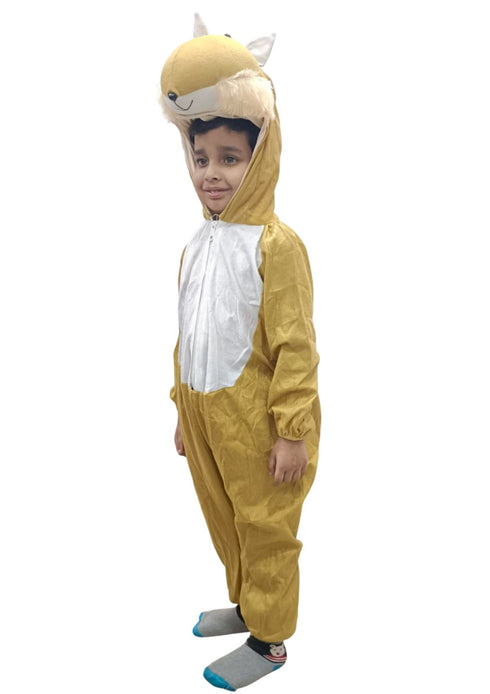 BookMyCostume Brown Fox Clever Animal Kids Fancy Dress Costume For Kids