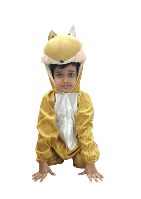 BookMyCostume Brown Fox Clever Animal Kids Fancy Dress Costume For Kids