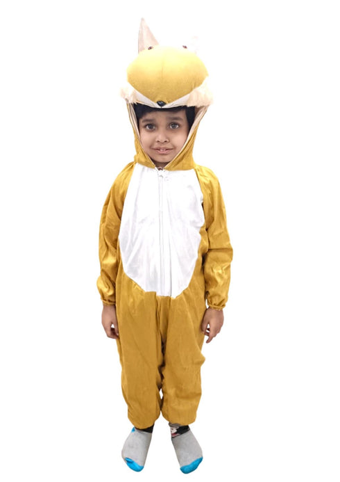 BookMyCostume Brown Fox Clever Animal Kids Fancy Dress Costume For Kids
